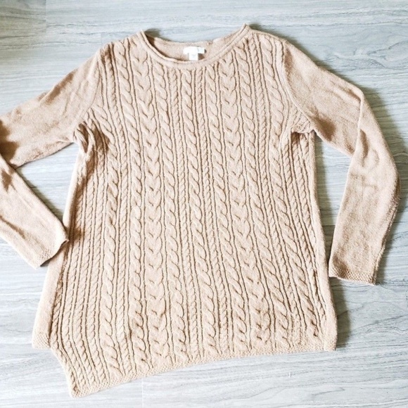 J. Jill Petite Asymmetrical Cable Pullover Sweater XS - Picture 2 of 5